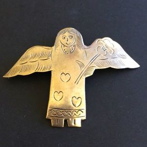 Silver Angel Brooch